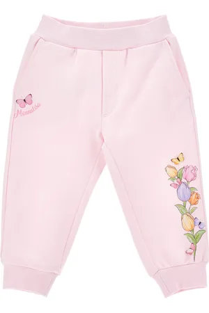 MONNALISA Jogger elástico estampado de tulipanes