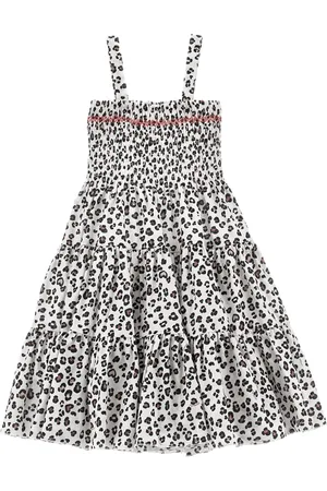 MONNALISA Vestido de verano de muselina con estampado animal