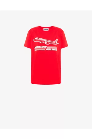Moschino Camisetas - Camiseta De Punto Orgánico Airlines