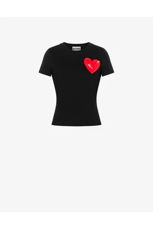 Moschino Camiseta De Punto Orgánico Inflatable Heart