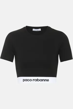 Paco rabanne Bodyline crop top de punto fino