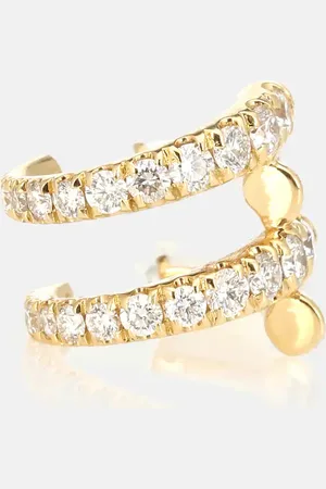 Melissa Kaye Ear cuff Lola de oro de 18 ct con diamantes