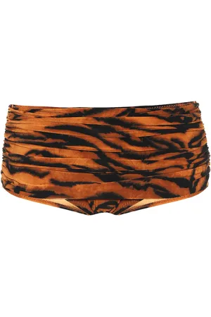 Norma Kamali Braga de bikini Bill con print de tigre