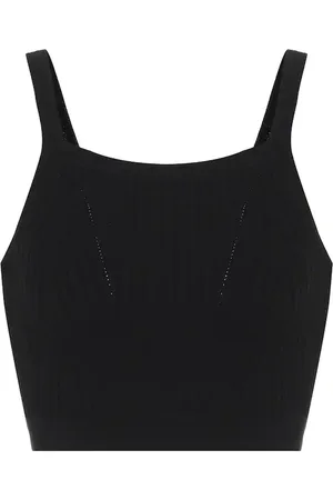 LIVE THE PROCESS Crop top de punto acanalado