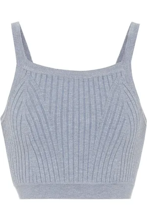 LIVE THE PROCESS Crop top de punto acanalado