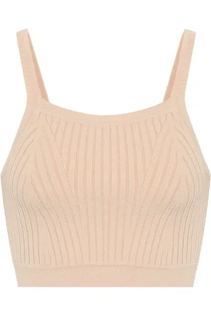 LIVE THE PROCESS Crop top de punto acanalado