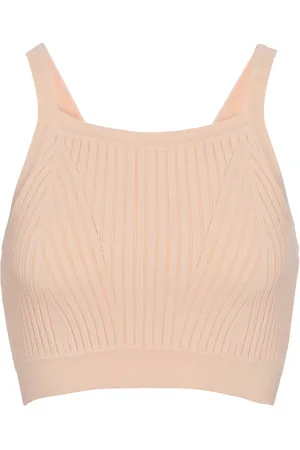LIVE THE PROCESS Crop top de punto acanalado