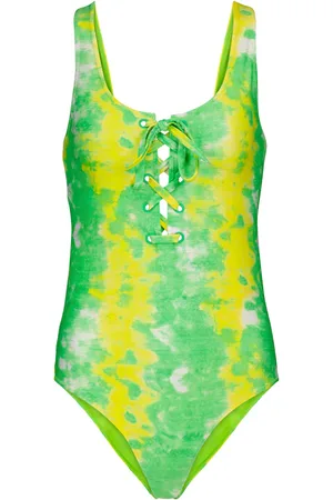 Ganni Bañador con estampado tie-dye