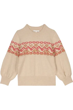 Chloé Chloé Kids Jersey de algodón y lana en intarsia