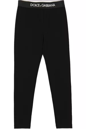Dolce & Gabbana Leggings de algodón elástico logo