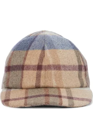 GABRIELA HEARST Gorra de cachemir a cuadros