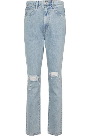 SLVRLAKE Jeans Beatnik de algodón de tiro alto
