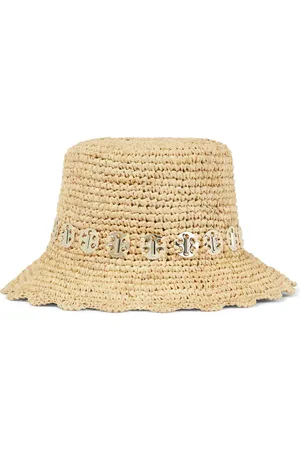 Paco rabanne Sombrero de pescador de rafia adornado