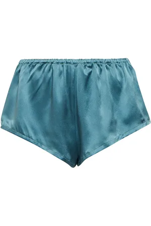 ASCENO Shorts de pijama Venice de satén de seda