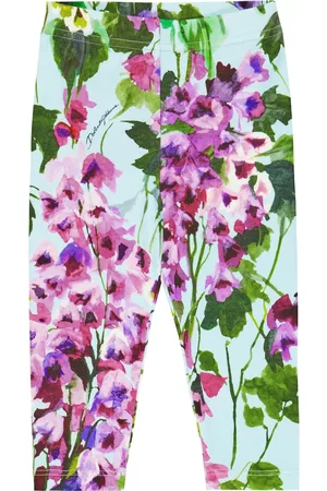 Dolce & Gabbana Bebé - leggings en mezcla de algodón floral