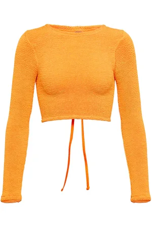 Hunza G Crop top de seersucker