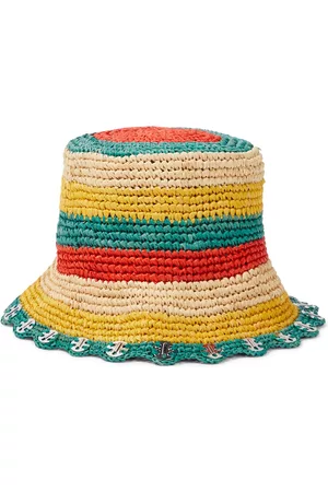 Paco rabanne Mujer Sombreros - Sombrero de pescador de rafia a rayas