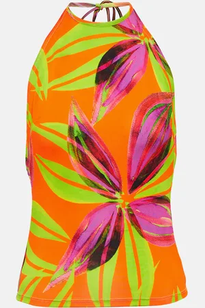 Louisa Ballou Top halter estampado