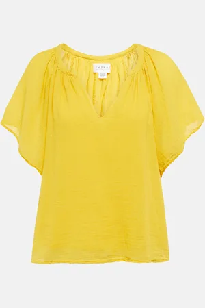 Velvet Blusa Ashlyn de gasa de algodón
