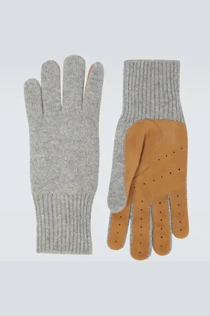 Brunello Cucinelli Guantes de cachemir y ante