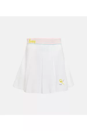 LOVESHACKFANCY Minifalda Roz plisada con bordados