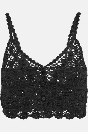 ANNA KOSTUROVA Crop top de croché Bianca