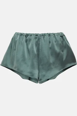 ASCENO Shorts de pijama Venice de satén de seda
