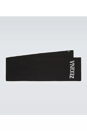 Z Zegna Bufanda de jacquard de lana con logo
