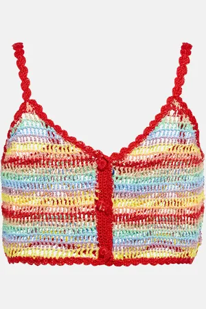 ANNA KOSTUROVA Crop top de croché