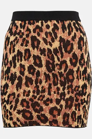 Staud Minifalda Manette de leopardo