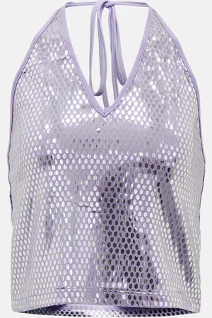 ROTATE Top Kia de lentejuelas con cuello halter