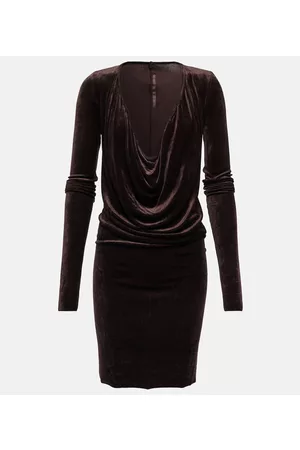 Rick Owens Vestido corto de terciopelo