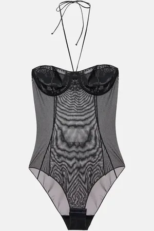 Oseree Oséree Body de malla con cuello halter