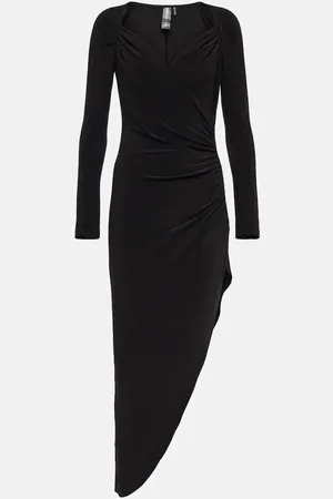 Norma Kamali Vestido midi asimétrico