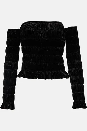 Norma Kamali Top de terciopelo