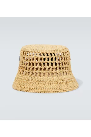 Prada Sombrero de pescador de rafia