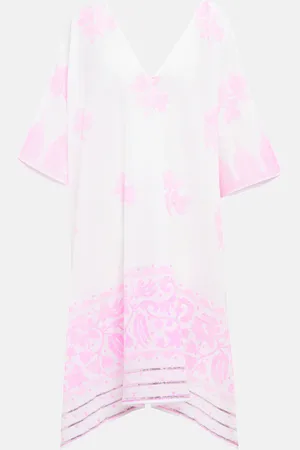 Juliet Dunn Caftán de algodón estampado