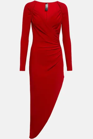 Norma Kamali Vestido midi asimétrico