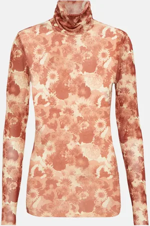Ganni Top de cuello alto floral