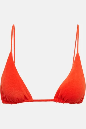 Jade Swim Top de bikini triangular Via de felpa