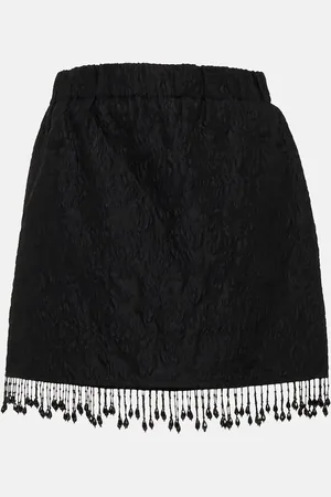 Ganni Minifalda de organza en jacquard adornada