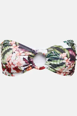 ALEXANDRA MIRO Top de bikini bandeau Carlotta estampado