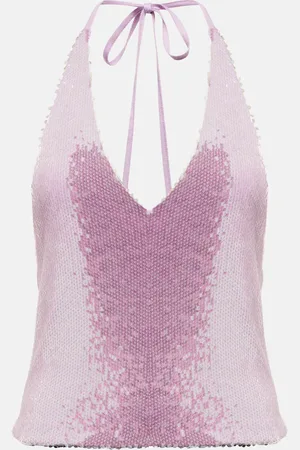 ROTATE Top de lentejuelas con cuello halter