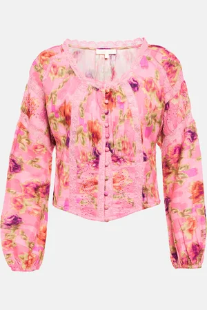 LOVESHACKFANCY Top bustier Nayeem de algodón floral