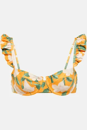Agua by Agua Bendita Top de bikini Kiwi bordado