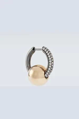 Rainbow K Pendiente de oro de 14 ct con diamantes