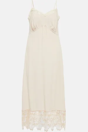 Simone Rocha Vestido lencero en crepé de china floral