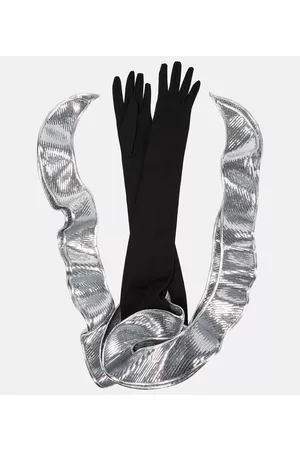DAVID KOMA Guantes largos con lentejuelas