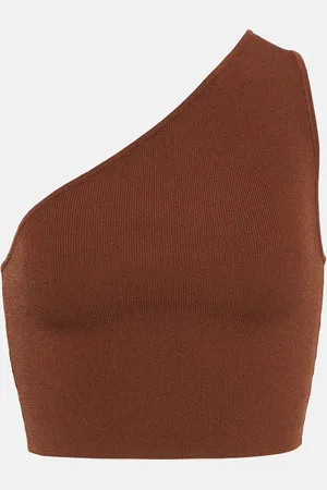 Staud Top Lexi de punto acanalado cropped