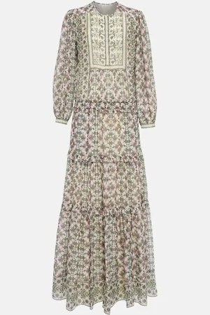 Isabel Marant Vestido largo Mafezia de seda floral